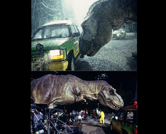 Jurassic Park (1993) - Falou em dinossauros bem feitos, falou neste filme de Steven Spielberg. Basta olhar para o T-Rex em tamanho real construído pela equipe do diretor.