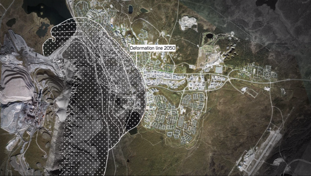Kiruna Suécia deformação do solo