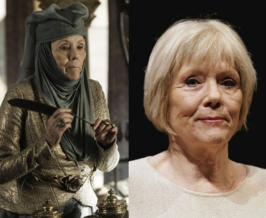 Diana Rigg foi uma estrela do cinema quando jovem. Hoje, dá vida a Lady Olenna Redwyne, muito menos simpática do que sua intérprete Diana Rigg foi uma estrela do cinema quando jovem. Hoje, dá vida a Lady Olenna Redwyne, muito menos simpática do que sua intérprete