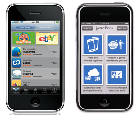 Já batizada de iPhone OS, a versão 2.0 do sistema operacional foi liberada em julho de 2008, com o lançamento do iPhone 3G. A App Store e o MobileME foram criados. O primeiro é um aplicativo que permite encontrar, baixar e instalar outros aplicativos. O segundo era um pacote de serviços online para o armazenamento de dados.