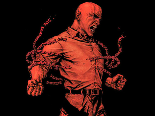 4 - Esse não podia faltar. Lex Luthor, o eterno inimigo do Super-Homem, está sempre tentando destruir o kryptoniano e conquistar o poder e a obediência da humanidade para salvar o mundo. Do jeitinho dele, claro. 4 - Esse não podia faltar. Lex Luthor, o eterno inimigo do Super-Homem, está sempre tentando destruir o kryptoniano e conquistar o poder e a obediência da humanidade para salvar o mundo. Do jeitinho dele, claro.