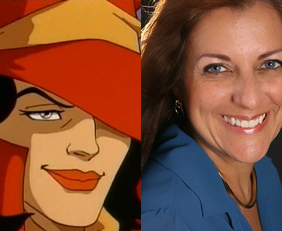 Dubladora: Mariângela Cantú. Imortalizou a voz da vilã Carmem Sandiego. Também dublou Margie Simpson e Tenente Uhura (Jornada nas Estrelas).