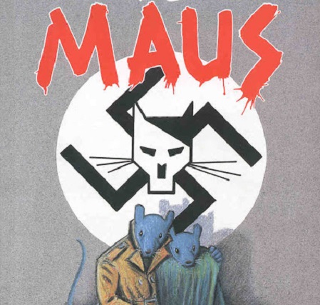 <i>Maus</i> mostra judeus e nazistas durante o Holocausto. É uma biografia do pai do autor, que era um judeu da Polônia.