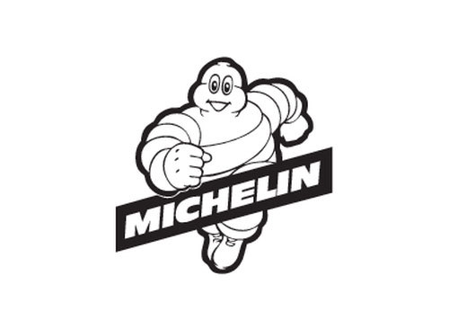 MICHELIN - O simpático bonequinho do logotipo é formado por pneus, produto que a empresa vende. MICHELIN - O simpático bonequinho do logotipo é formado por pneus, produto que a empresa vende.