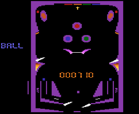 MIDNIGHT MAGIC (1984) - É um dos primeiros jogos que simulam uma mesa de pinball. O objetivo (como todo velho usuário de Windows deve saber) é fazer a maior pontuação possível, sem deixar a bolinha cair.