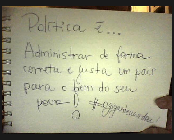 #minhapolitica Juliana Santiago, no Twitter