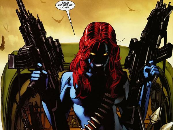 18 - Mística é a femme fatale mais famosa da Marvel. E como ela pode se transformar em quem quiser, a cor azul não é problema. Dizem que ela tem mais de 100 anos, por isso tantos parentes e intrigas na sua vida.