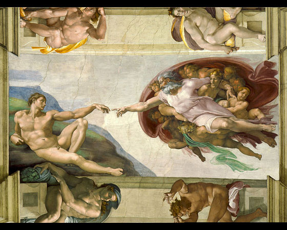 A pintura, que ilustra a narrativa bíblica da criação de Adão, é uma das obras de arte mais conhecidas do mundo todo. A pintura, que ilustra a narrativa bíblica da criação de Adão, é uma das obras de arte mais conhecidas do mundo todo.