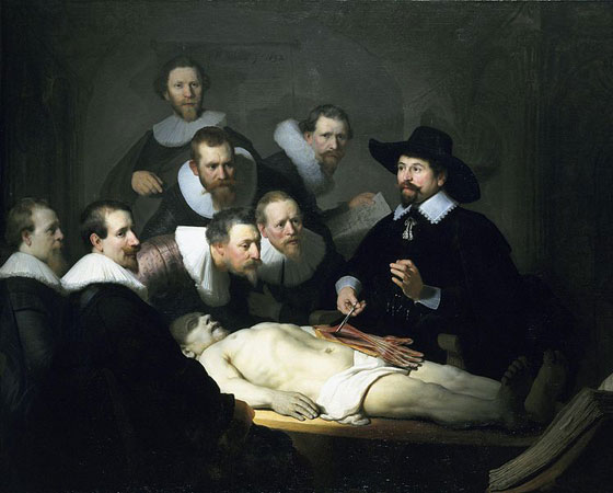 Aqui, a pintura original feita em 1632. Atualmente, ela está exposta no museu Mauritshuis, na Holanda.