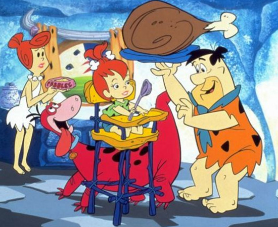 Os Flintstones (1960) é uma série animada sobre uma família que vive na Pré-História.