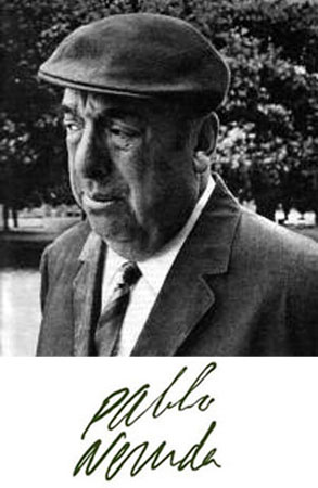 Pablo Neruda, poeta chileno e autor de Cem Sonetos de Amor.