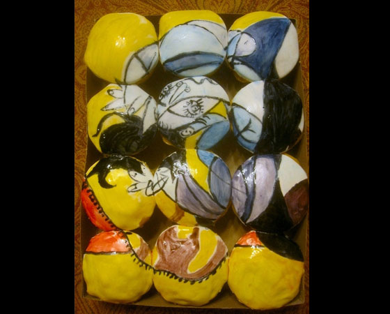 Nesta foto, vários cupcakes formam a obra Girl on a Pillow, também de Picasso. Nesta foto, vários cupcakes formam a obra Girl on a Pillow, também de Picasso.