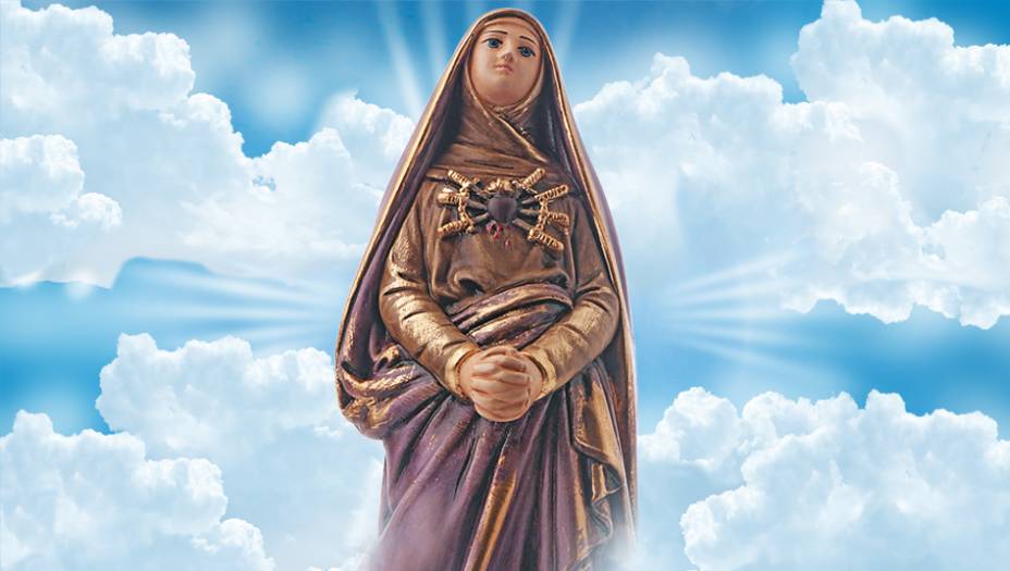 Nossa Senhora dos Prazeres: Os devotos também gostam de lembrar as alegrias de Maria, como o nascimento de Jesus e a ressurreição de seu filho. Os momentos felizes são representados por cabeças de anjos aos pés da imagem.