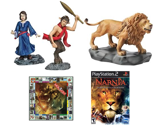 PRODUTOS - Por ser uma obra clássica da literatura infantil, existem centenas de produtos de ‘As Crônicas de Nárnia’. Além de vários boxes e edições especiais dos livros, há bonecos, miniaturas, cards, jogos e mapas.