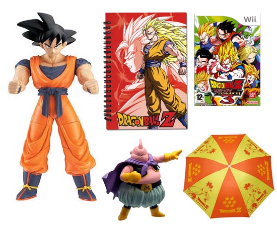 PRODUTOS - A saga Dragon Ball Z é um fenômeno em termos de produtos. É possível comprar qualquer coisa do Goku: de action figures a guarda-chuvas!
