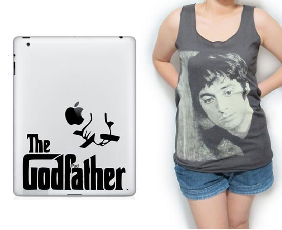 PRODUTOS - A saga O Poderoso Chefão não tem grandes propensões comerciais atualmente, a não ser pelos fãs, que criam todos os tipos de produtos temáticos: canecas, camisetas, capas para almofadas, cortinas etc.