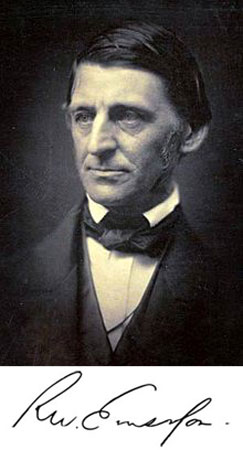 Ralph Waldo Emerson, escritor norte-americano e autor de Nature e Thoreau.