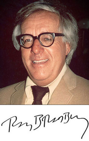 Ray Bradbury, escritor norte-americano e autor de Fahrenheit 451 e Crônicas Marcianas.