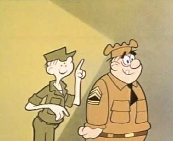 Recruta Zero (1963) é um desenho animado sobre um preguiçoso e bem-humorado recruta do exército americano.
