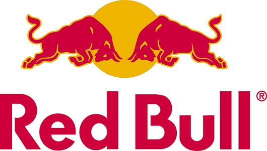 RED BULL - Dois touros vermelhos duelando: o símbolo da empresa representa a energia que a bebida dá. RED BULL - Dois touros vermelhos duelando: o símbolo da empresa representa a energia que a bebida dá.