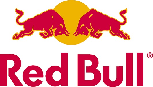 RED BULL - Dois touros vermelhos duelando: o símbolo da empresa representa a energia que a bebida dá.