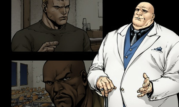 10 - Wilson Fisk acabou no crime por causa de uma vida problemática. Nesse submundo, ele se deu bem e virou o Rei do Crime, controlando boa parte de Nova York e infernizando a vida do Homem-Aranha e do Demolidor. Ele já tentou ser correto, só não conseguiu. 10 - Wilson Fisk acabou no crime por causa de uma vida problemática. Nesse submundo, ele se deu bem e virou o Rei do Crime, controlando boa parte de Nova York e infernizando a vida do Homem-Aranha e do Demolidor. Ele já tentou ser correto, só não conseguiu.