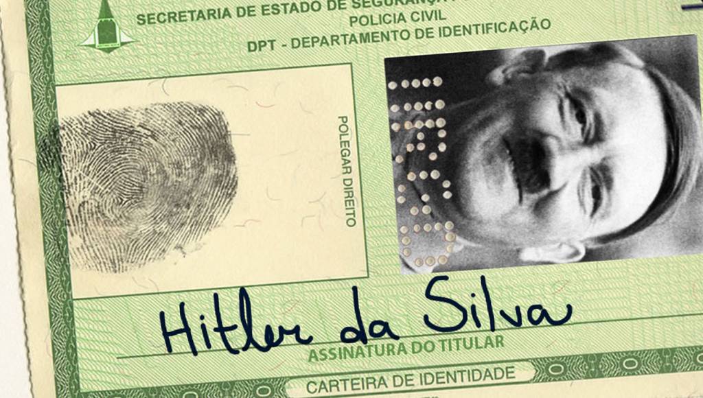 Temos 188 Hitlers, 387 Rihannas e 165 Maradonas registrados no Brasil