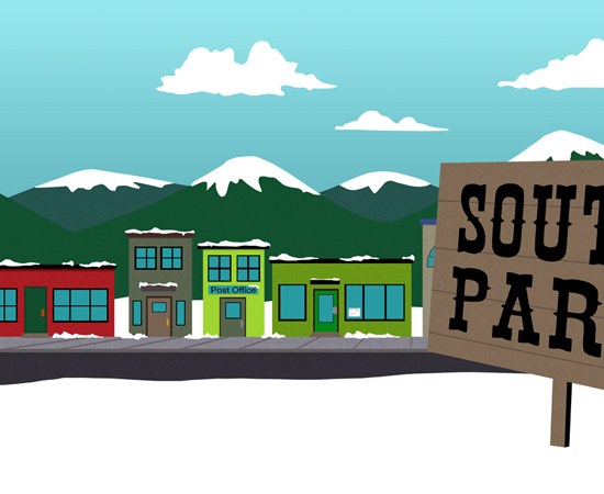 South Park é a cidade do desenho animado... South Park! Está localizada em algum lugar do Estado americano do Colorado.