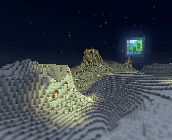 De acordo com o usuário que criou esta imagem, se a Lua fosse feita com Minecraft, a Terra seria um cubo.