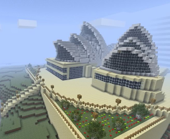 Este jogador construiu a Casa de Ópera de Sydney com Minecraft.