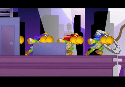 Cascos e tartarugas fazem parte do mundo de Super Mario. Mas, e se fossem as Tartarugas Ninja?