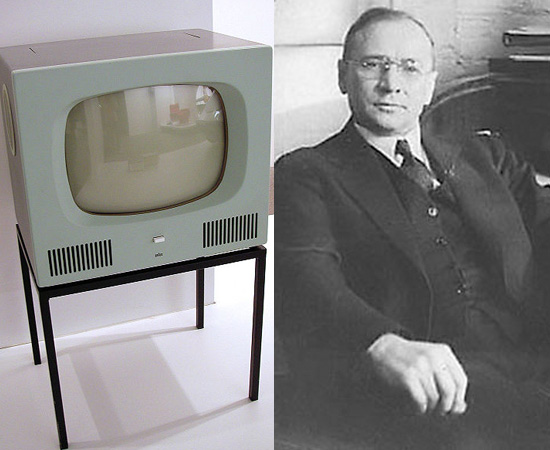 TELEVISÃO - O engenheiro russo Vladimir Zworykin patenteou o tubo iconoscópico para câmara de televisão em 1923. O primeiro sistema analógico foi demonstrado em 1924.