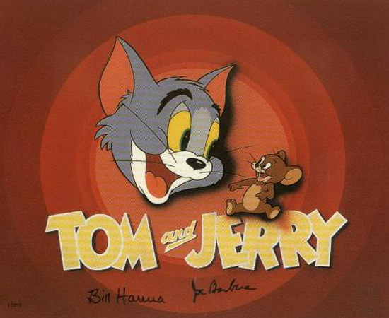 Tom e Jerry (1940) é um desenho animado que mostra as intrigas entre um gato e um rato.