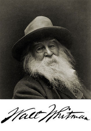 Walt Withman, poeta norte-americano, autor de Folhas de Relva. Walt Withman, poeta norte-americano, autor de Folhas de Relva.