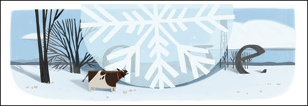 Doodle 125 anos do maior floco de neve