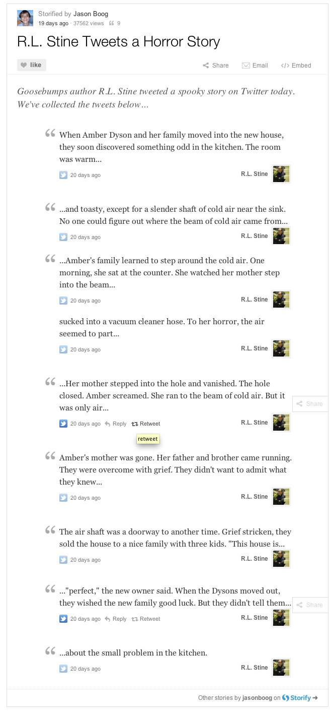 Autor publica conto de terror feito para o Twitter