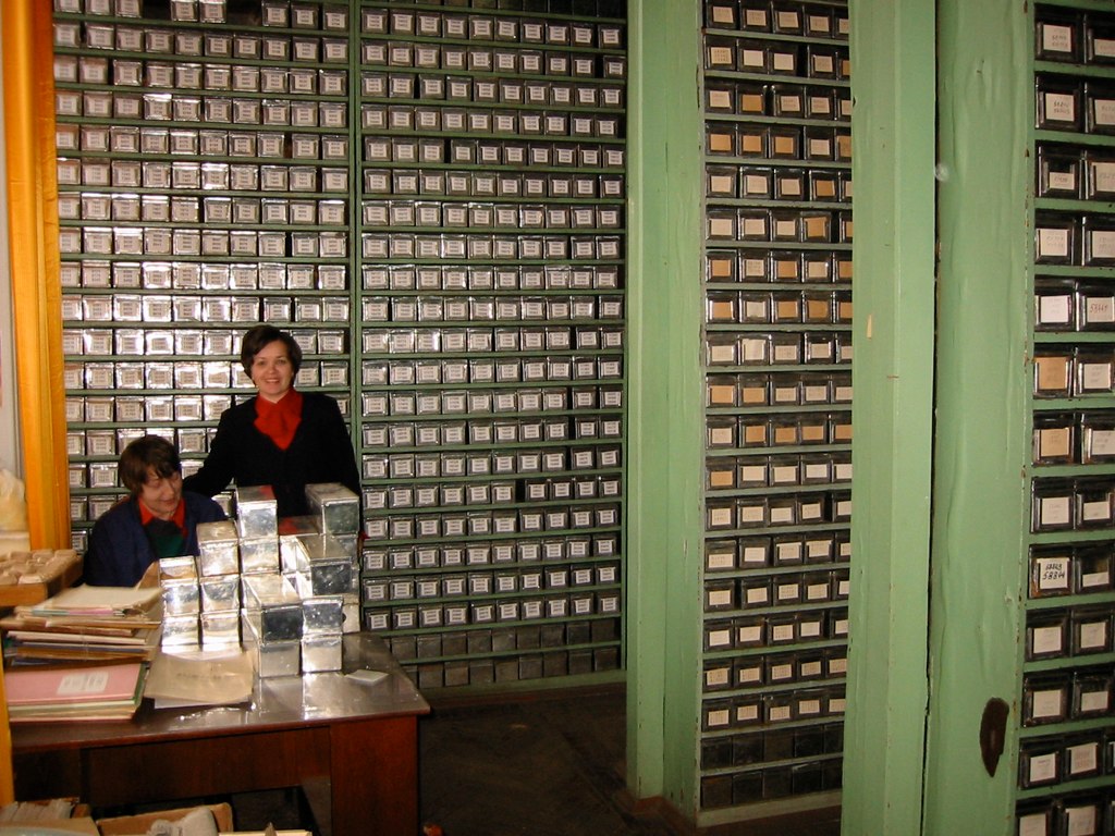 Vavilov Institute (VIR) in Sankt Petersburg March 2002. Seeds are stored in the large offices in thinn boxes.