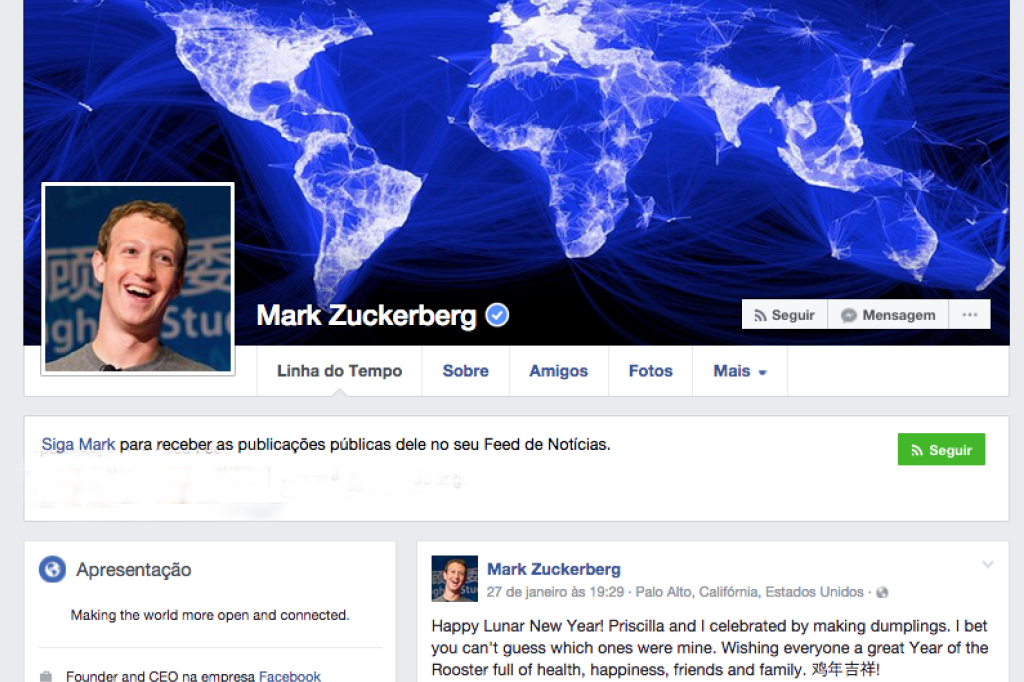 Mark Zuckerberg tem 12 empregados para manter sua página no Face
