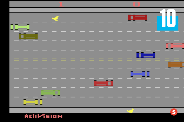 Freeway - O Jogo Da Galinha - Atari 2600 Gameplay 