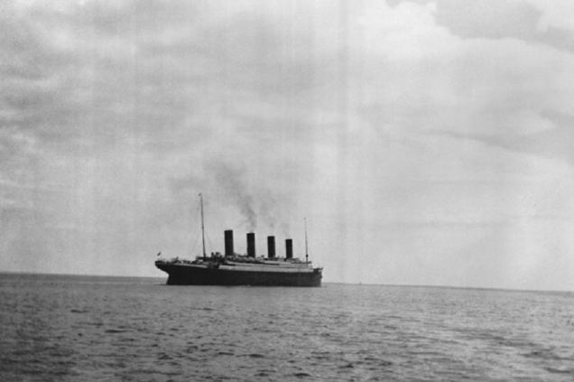 A última foto do Titanic, em 1912.
