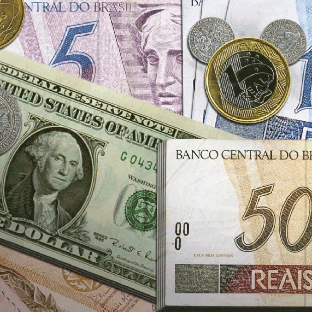 dinheiro-dolar-real-moedas