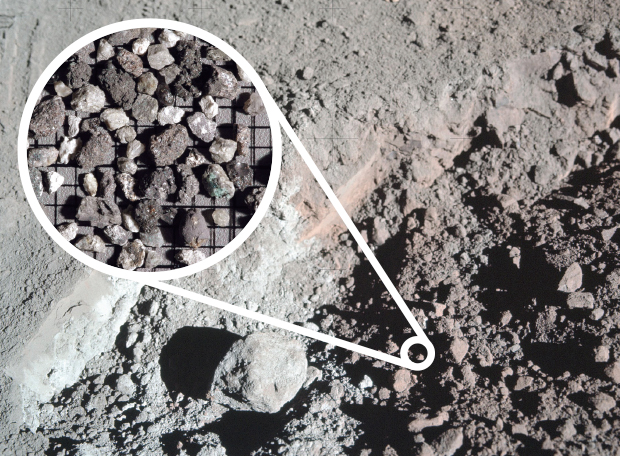 Do que é constituído o solo lunar?