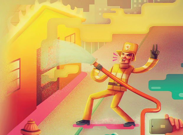 Por que o profissional que apaga incêndio se chama bombeiro?