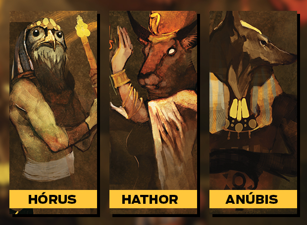 Hórus Hathor Anubis