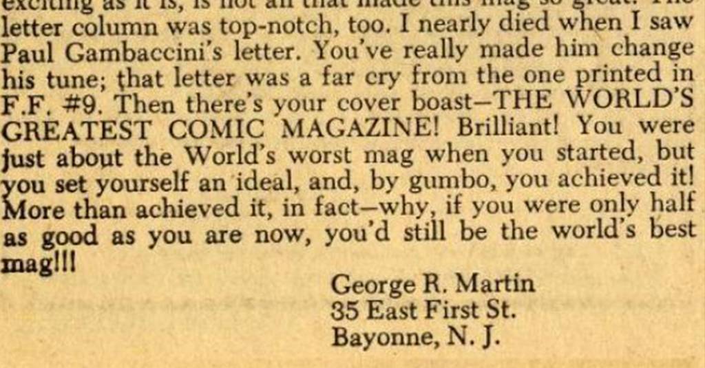 Um marvete chamado George R. R Martin