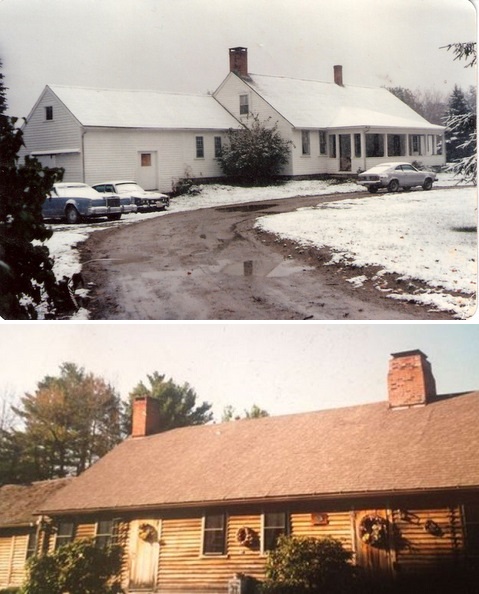 A casa dos Perron nos anos 1970 e como parece atualmente