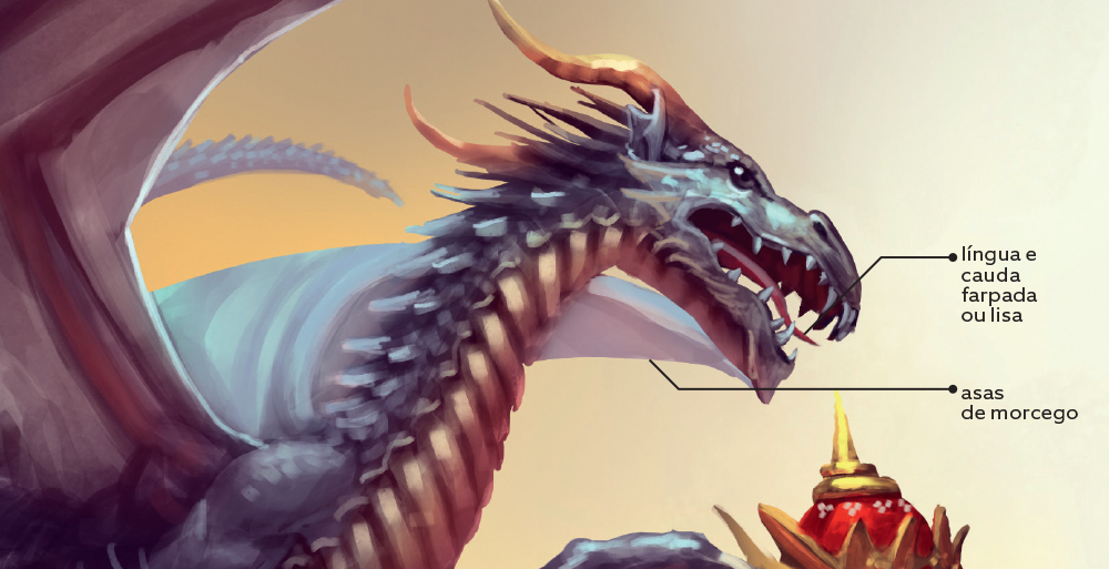 ilustração da visão celta de um dragão