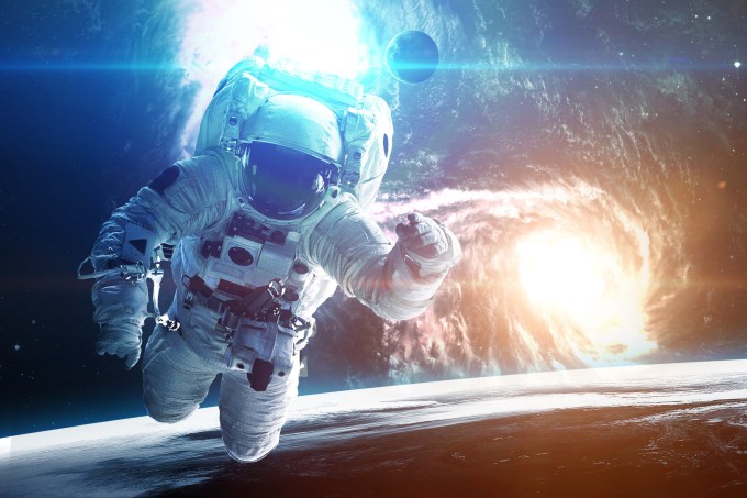 Astronaut in outer space. Elements of this image furnished by