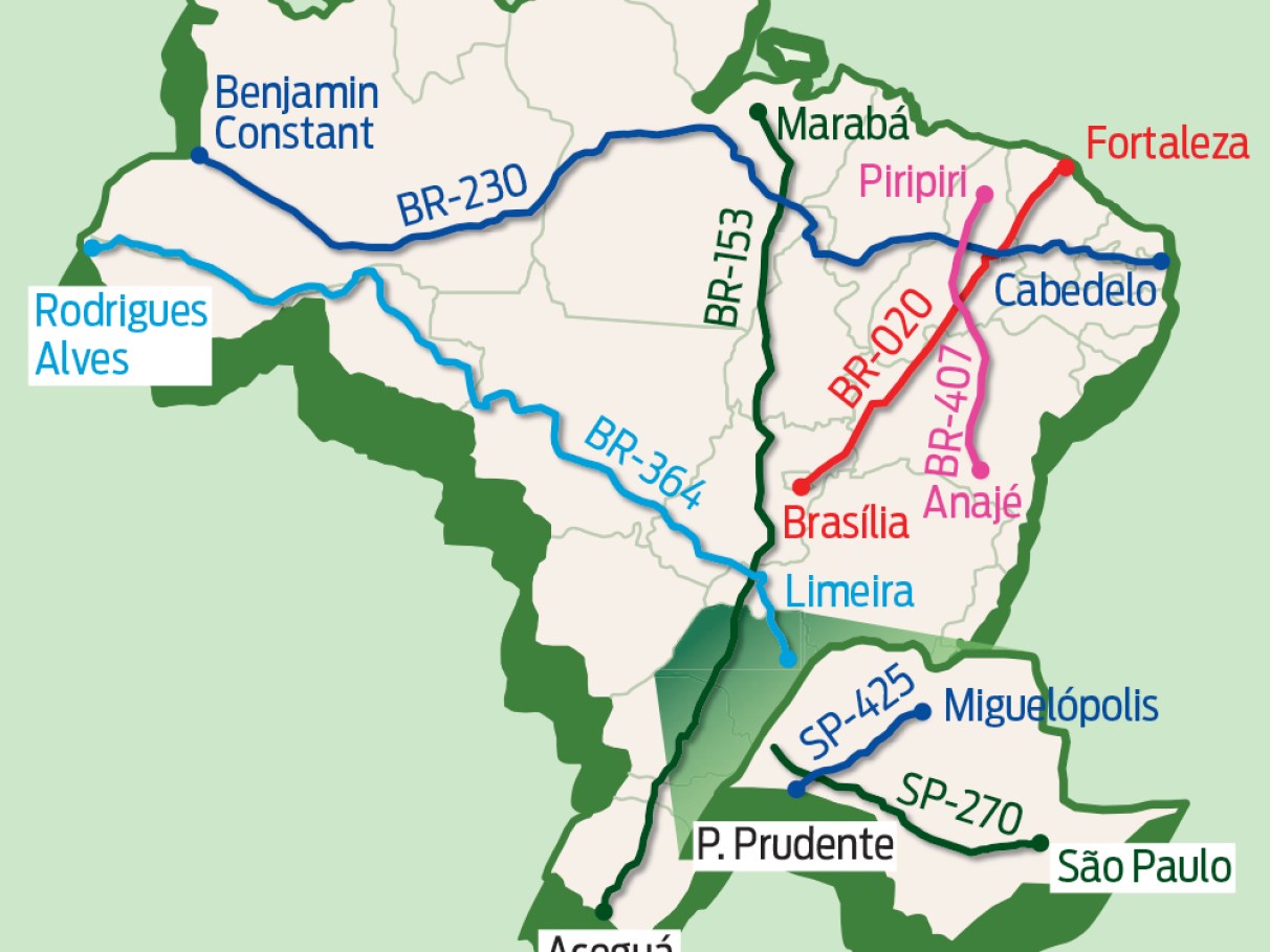 BR-153: conheça a rodovia Transversal do Brasil