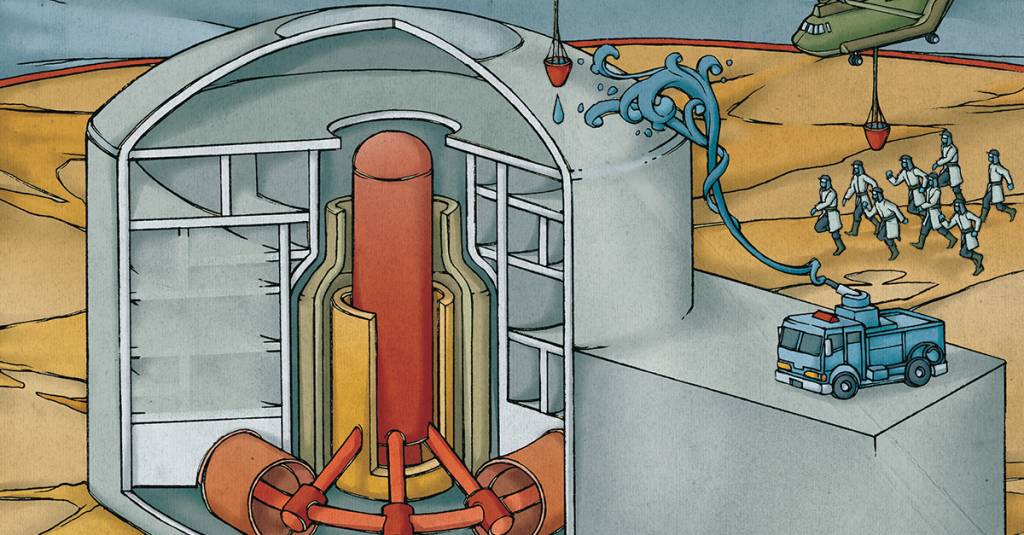 Como é contido um vazamento nuclear?